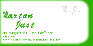 marton just business card